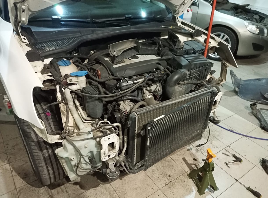 Разборка Шкода для промывки радиатора