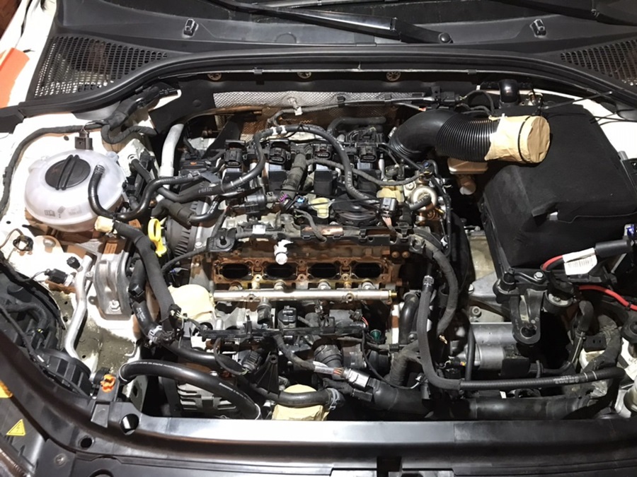 Подготовка Шкода к замене топливных форсунок