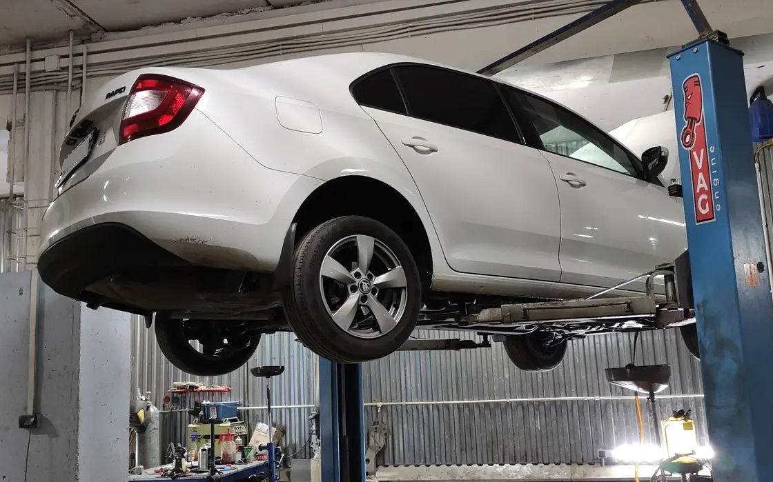 Подготовка Шкода к замене привода