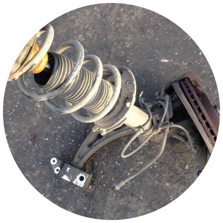 амортизатор с рычагом в сборе