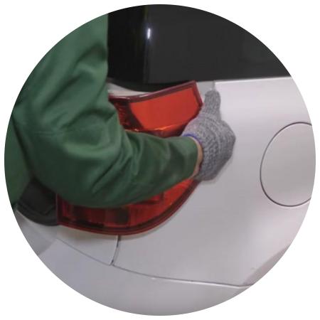 установка заднего фонаря на Йете