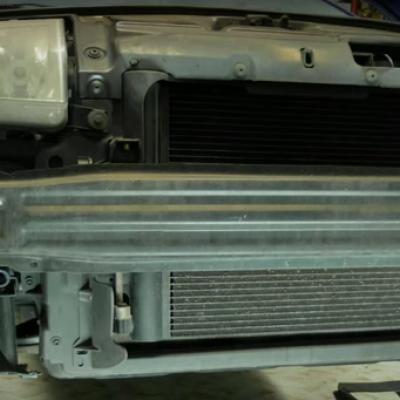 Фабия со снятым передним бампером