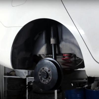 Замена задних стоек амортизатора Рапид Шкода