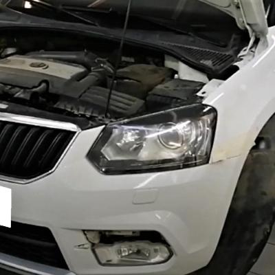 Установка переднего бампера Шкода Йети