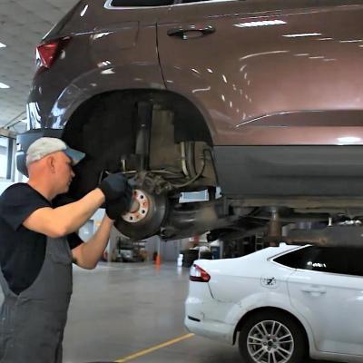 замер толщины тормозных колодок и дисков на Шкоде карок