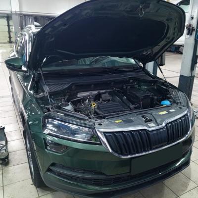 Шкода Карок в техническом центре готовится к замене турбины