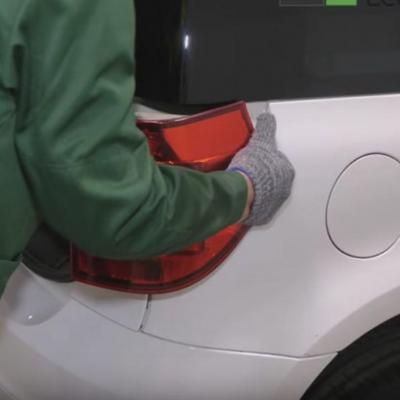 установка заднего фонаря на Йете